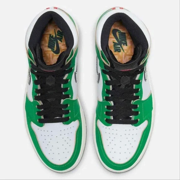 Jordan 1 Retro High Lucky Green (W) Sneakers - Picture 5 of 8